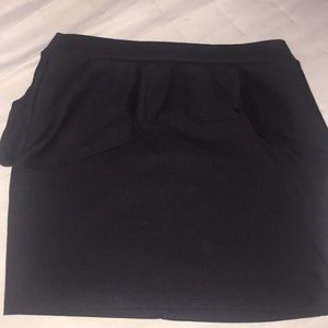 Black mini skirt